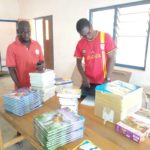 Books donated today to the Charia Community Library in the Upper West Region of the Republic of Ghana